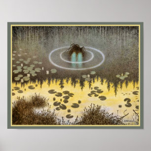 The Water Sprite van Theodor Severin Kittelsen Poster