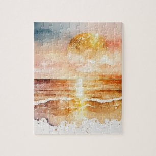 The Watercolor Beach Serie Ontwerp 1 Legpuzzel
