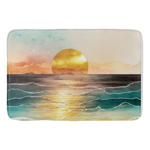 The Watercolor Beach Serie Ontwerp 3 Badmat