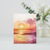 The Watercolor Beach Serie Ontwerp 3 Briefkaart (Staand voorkant)