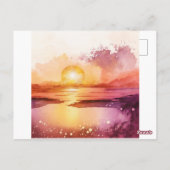 The Watercolor Beach Serie Ontwerp 3 Briefkaart (Achterkant)