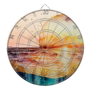 The Watercolor Beach Serie Ontwerp 3 Dartbord