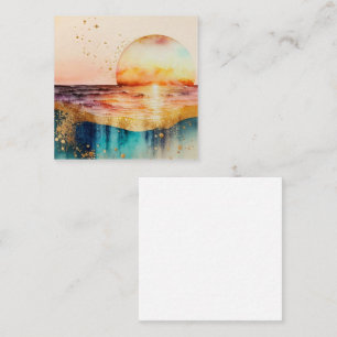 The Watercolor Beach Serie Ontwerp 3 Informatiekaartje