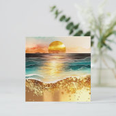 The Watercolor Beach Serie Ontwerp 3 Kaart (Staand voorkant)