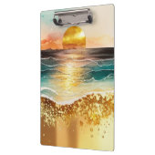 The Watercolor Beach Serie Ontwerp 3 Klembord (Links)