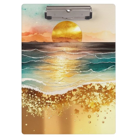 The Watercolor Beach Serie Ontwerp 3 Klembord (Voorkant)
