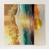 The Watercolor Beach Serie Ontwerp 3 Legpuzzel (Horizontaal)
