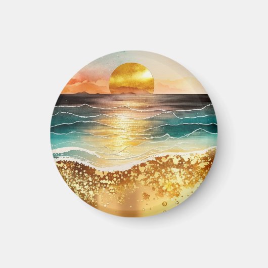 The Watercolor Beach Serie Ontwerp 3 Magneet (Voorkant)