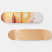 The Watercolor Beach Serie Ontwerp 3 Persoonlijk Skateboard (Horizontaal)