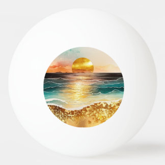 The Watercolor Beach Serie Ontwerp 3 Pingpongbal