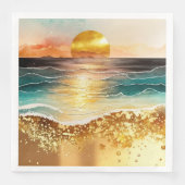 The Watercolor Beach Serie Ontwerp 3 Servet (Voorkant)