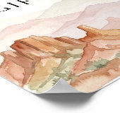 The Watercolor Desert Range Trouw Suite - Bord Poster (Hoek)