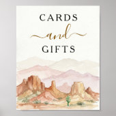 The Watercolor Desert Range Trouw Suite - Bord Poster (Voorkant)