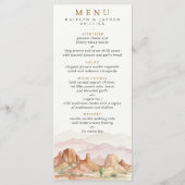 The Watercolor Desert Range Trouw Suite - Menu (Voorkant)