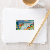 The Waterfall at Ono on the Kisokaido Road, 1832 Etiket (Insitu)