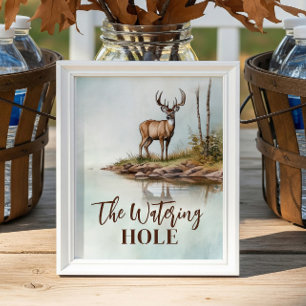 The Watering Hole Jachtfeest Drankentafel Bord Poster