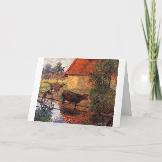 "The Watering Place, Paul Gauguin Kaart (Voorkant)