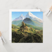 The Watzmann, mooie kunst van Caspar David Friedri Kaart (Voorkant / Achterkant in situ)