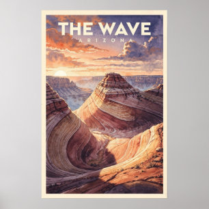 The Wave Arizona Vintage Reisposter Poster