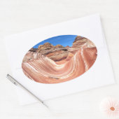 The Wave, Coyote Butte North, Vermillion Cliffs Ovale Sticker (Envelop)