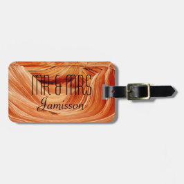 The Wave Southwest Abstract Personal Name Bag Bagagelabel