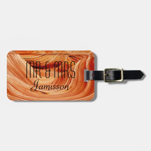 The Wave Southwest Abstract Personal Name Bag Bagagelabel (Voorkant horizontaal)