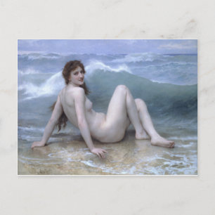 The Wave van William-Adolphe Bouguereau Briefkaart