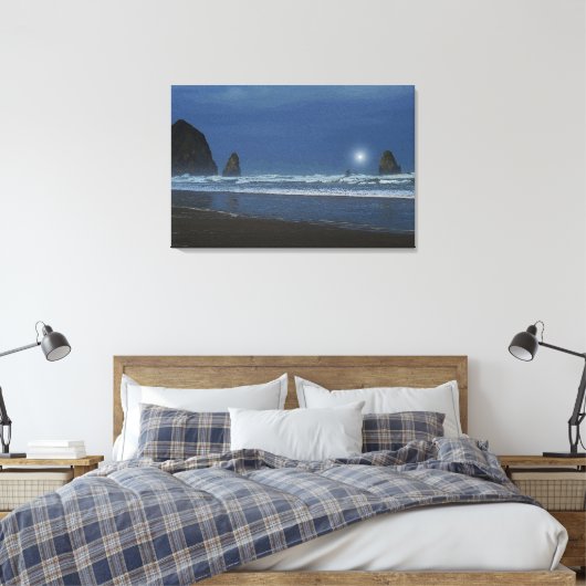 The Waves Chicane 36 x 24 stretched canvas print (Insitu (Slaapkamer))