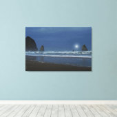 The Waves Chicane 36 x 24 stretched canvas print (Insitu (Houten vloer))