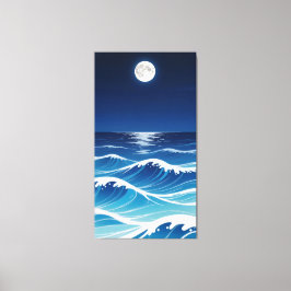The Waves of Anime Canvas Afdruk