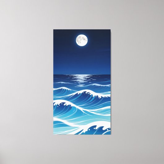 The Waves of Anime Canvas Afdruk (Voorkant)