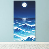 The Waves of Anime Canvas Afdruk (Insitu (Houten vloer))