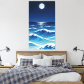 The Waves of Anime Canvas Afdruk (Insitu (Slaapkamer))