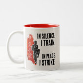 The Way of Karate - Brushstroke Power Tweekleurige Koffiemok (Links)