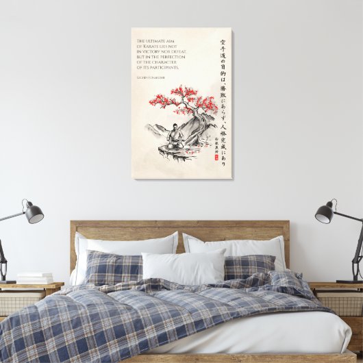 The Way of Karate - Wisdom of Gichin Funakoshi Canvas Afdruk (Insitu (Slaapkamer))