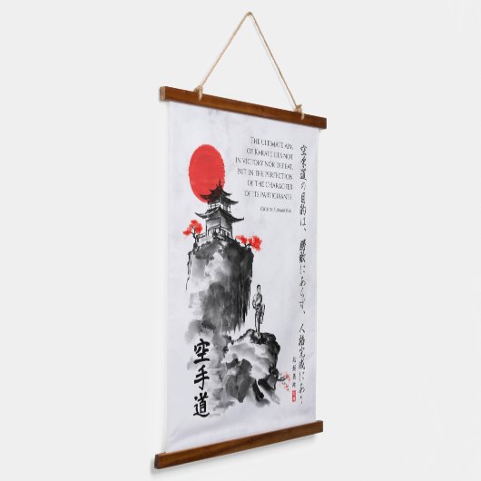 The Way of Karate - Wisdom of Gichin Funakoshi Hangend Wandkleed (Gebogen)