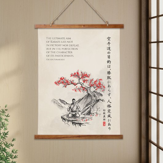 The Way of Karate - Wisdom of Gichin Funakoshi Hangend Wandkleed