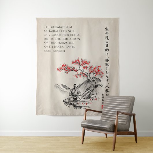 The Way of Karate - Wisdom of Gichin Funakoshi Wandkleed (In situ)