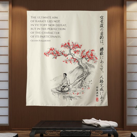 The Way of Karate - Wisdom of Gichin Funakoshi Wandkleed
