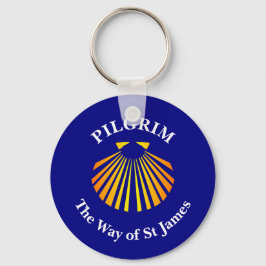 The Way of St James pelgrims Button Sleutelhanger