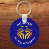 The Way of St James pelgrims Button Sleutelhanger (Voorkant)