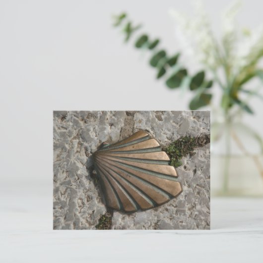 The Way of St. James, Scallop Route Marker Briefkaart (Staand voorkant)