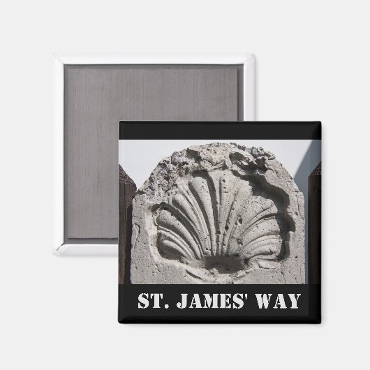 The Way of St. James, Scallop Route Marker Magneet (Voorkant / Achterkant)