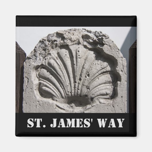 The Way of St. James, Scallop Route Marker Magneet (Voorkant)