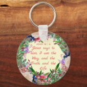 The Way, the Truth and the Life - Button Sleutelha Sleutelhanger (Voorkant)