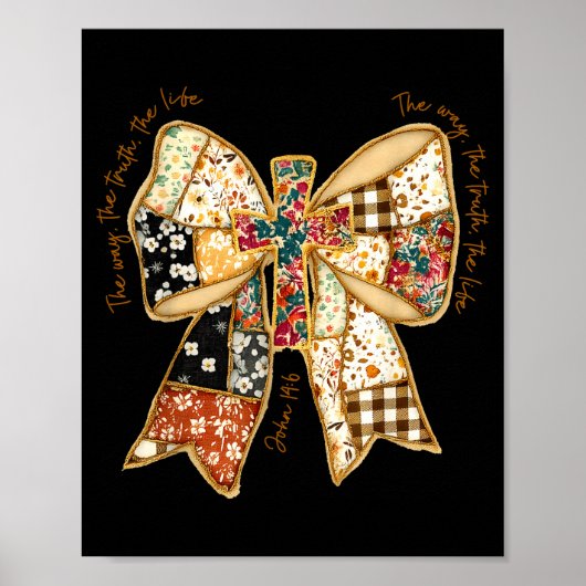 The Way The Truth The Life Coquette Christian Vers Poster (Voorkant)