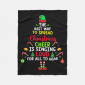 The Way To Spread Christmas Cheer Is Singing Loud  Fleece Deken (Voorkant)