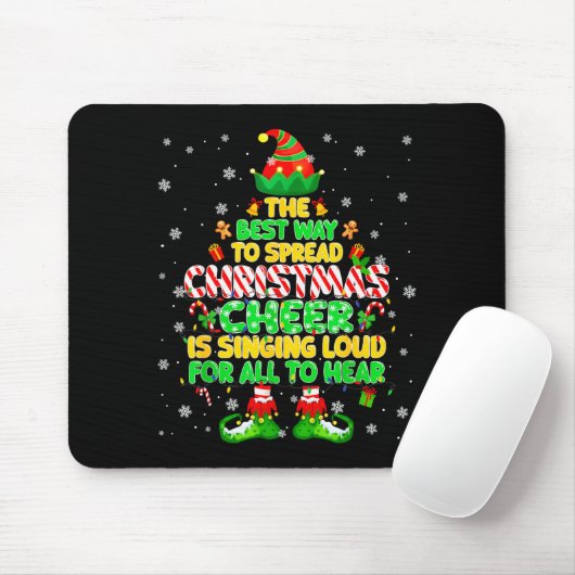 The Way To Spread Christmas Elf Xmas Boys Mens Kid Muismat (Met muis)