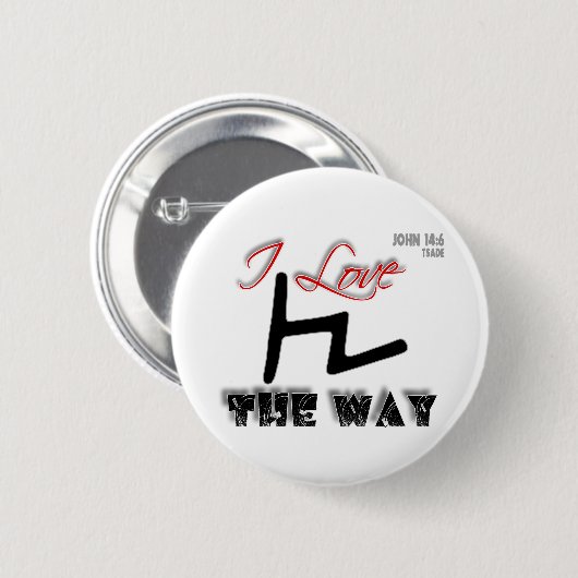 The Way (Tsade) Ronde Button 5,7 Cm (Voorkant /achterkant)