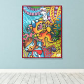 The Way You See The World By Squid Fear City Canvas Afdruk (Insitu (Houten vloer))